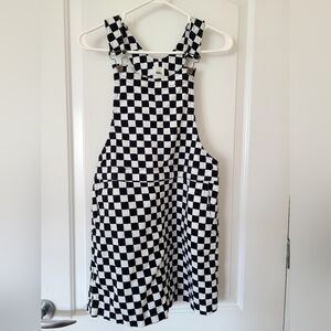 Vans Checkered Skirt Overalls🖤🤍